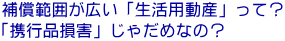 携行品損害と生活用動産の違い